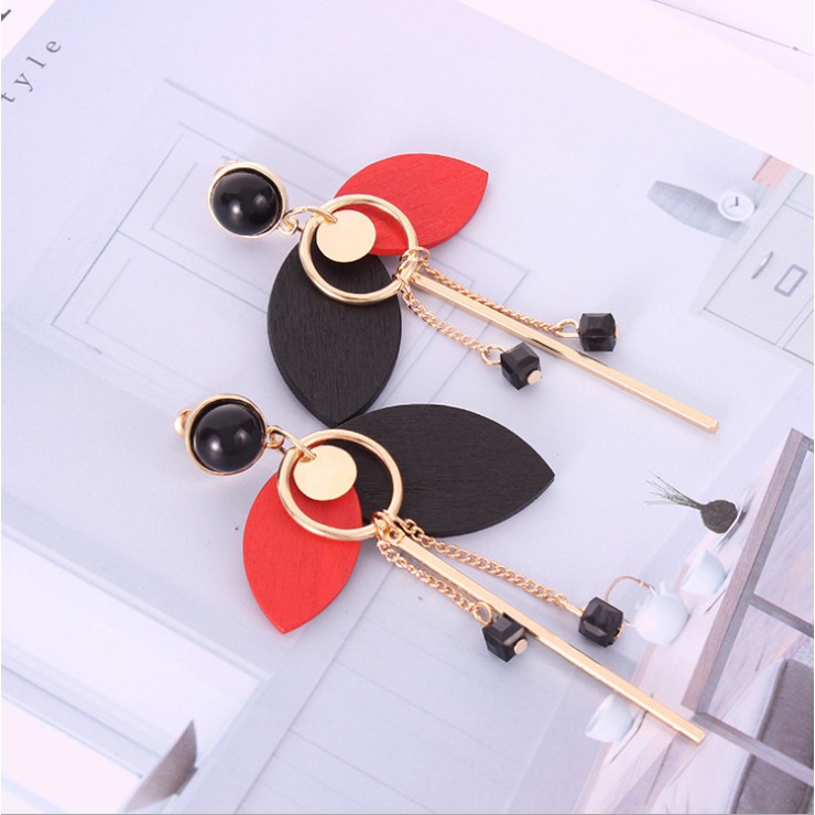 Bông tai gỗ dễ thương BT162 Hàn Quốc