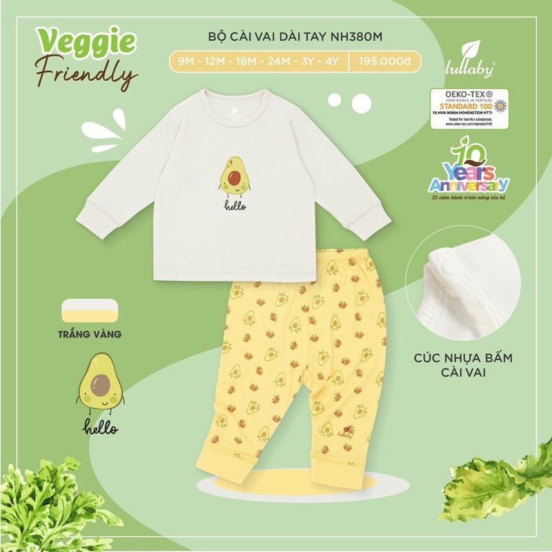 ( Xả hàng ) Bộ dài tay cài vai vải pettit cao cấp Lullaby cho bé (9-36 tháng )