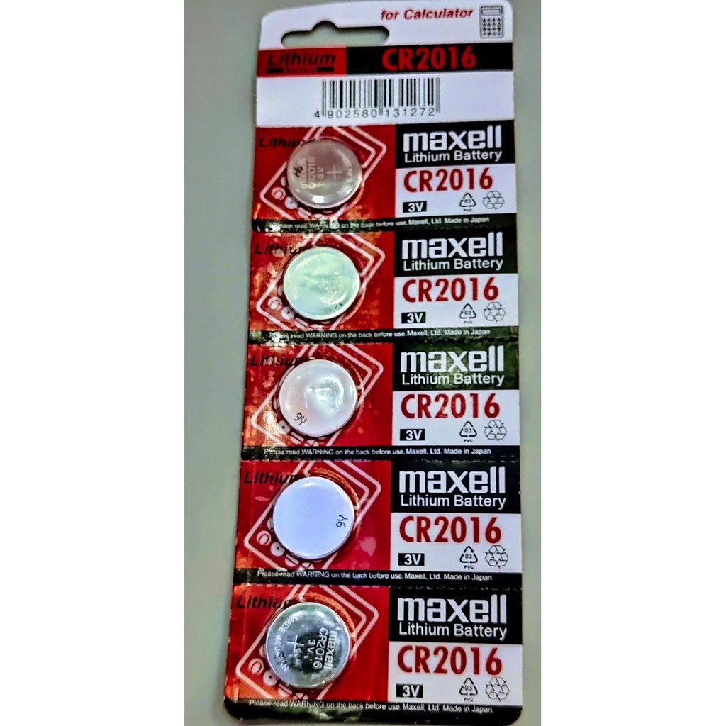 pin cúc maxell  CR2032 hoăc  CR2025 hoặc CR2016 vỉ 5 viên