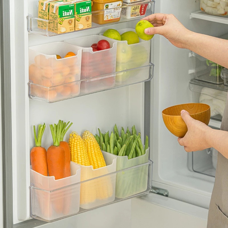 Hộp Đựng Trứng / Rau Củ Quả / Trái Cây Bằng Nhựa Bán Trong Suốt Đa Năng Cho Tủ Lạnh / Nhà Bếp