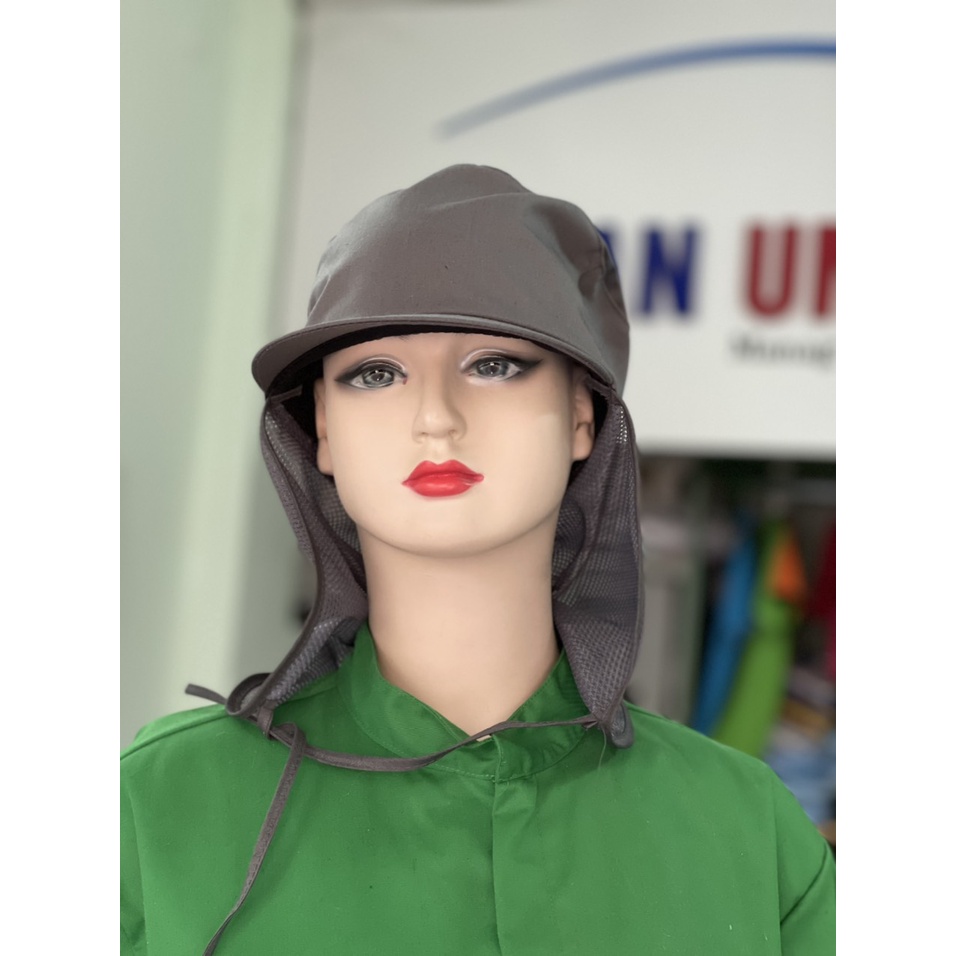 Nón Phòng Sạch Có Lưới Dài _ Hình Chụp Thật
