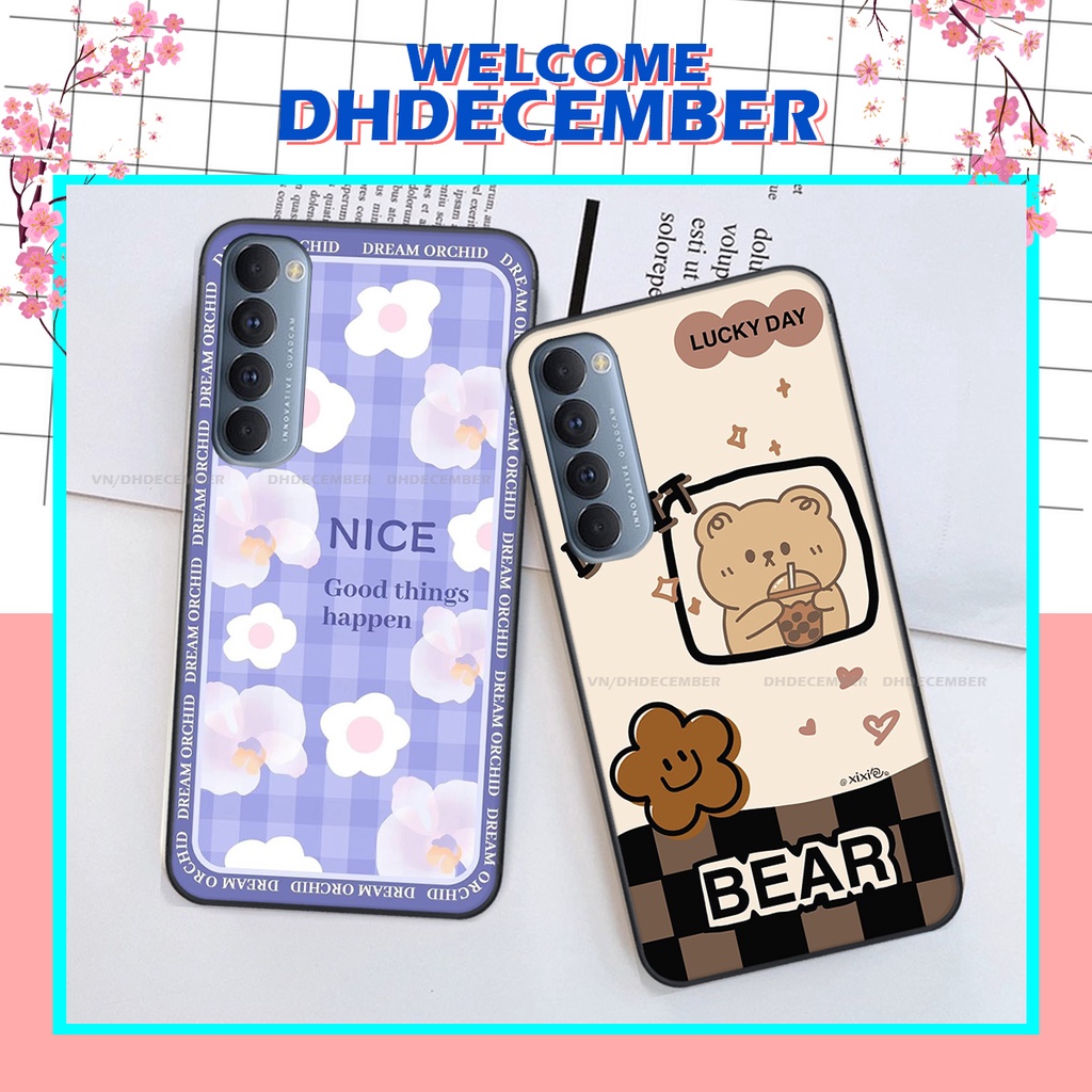 Ốp lưng Oppo RENO 4 PRO in hình gấu K@ws, gấu nâu, dor@emon RẺ- ĐẸP- BỀN