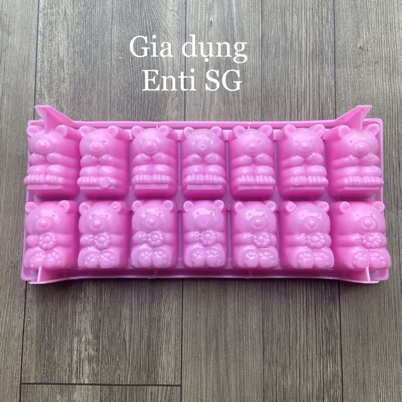 Khuôn Rau Câu, Khay Đá 27 Viên Hình Gấu