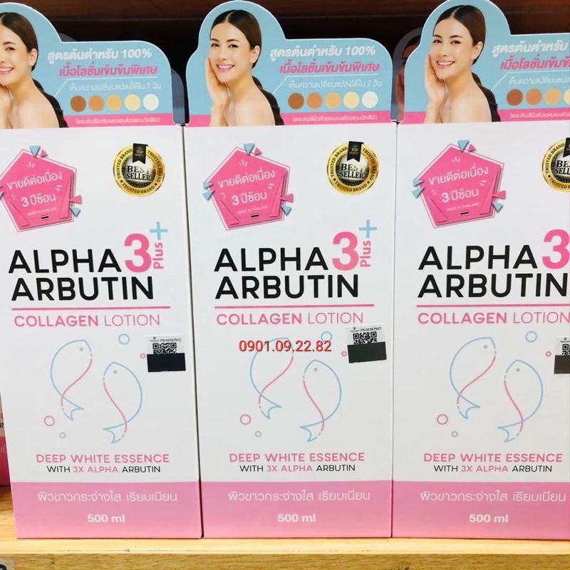 Sữa dưỡng thể trắng da Alpha Arbutin 3+ 500ml chuẩn thái - Mẫu mới nhất