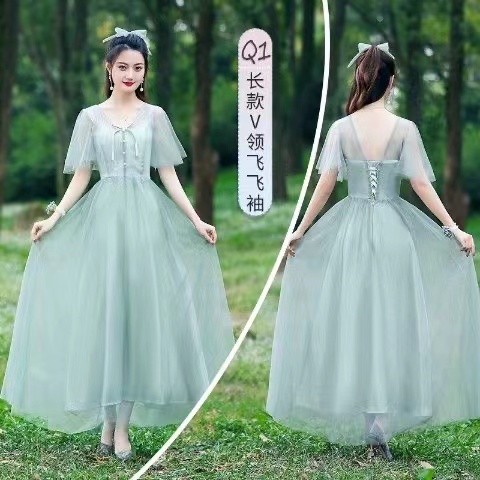Đầm Maxi Dài Màu Xanh Lá S-3XL Thời Trang Dự Tiệc/ Tiệc Tối Cho Nữ