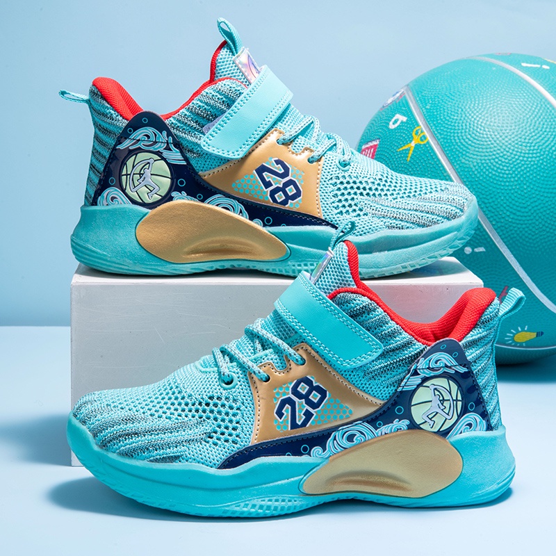 Giày Thể Thao Chơi Bóng Rổ Chuyên Nghiệp Thiết Kế Thoáng Khí Phong Cách Mới Cho Bé Trai 2022