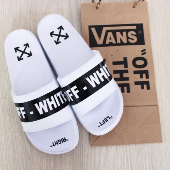 OFF WHITE Dép Sandal Màu Trắng Kiểu Dáng Thời Trang Cho Nam Và Nữ 44