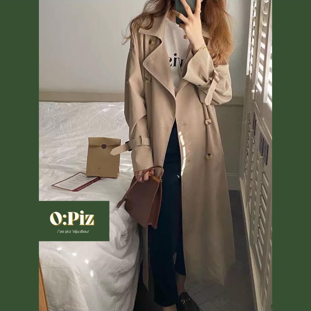 Áo Măng Tô Dáng Dài, Áo Mangto Nữ, Phong Cách Thu Đông Hàn Quốc, Áo Khoác Măng Tô Nữ 2 Lớp Dày Dằn Kèm Đai | BigBuy360 - bigbuy360.vn