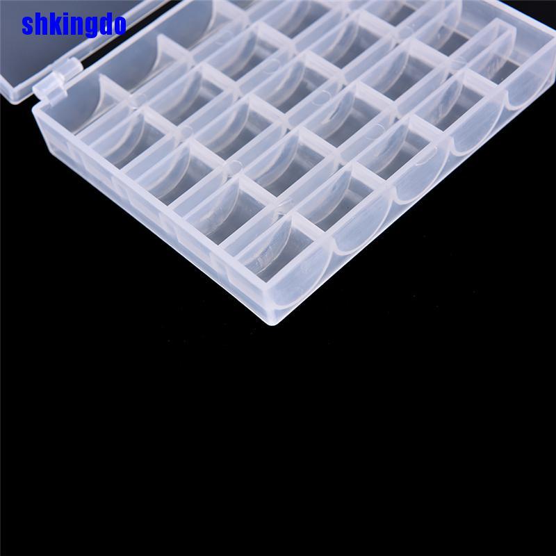 Hộp nhựa trong suốt 25 ô đựng cuộn chỉ tiện dụng