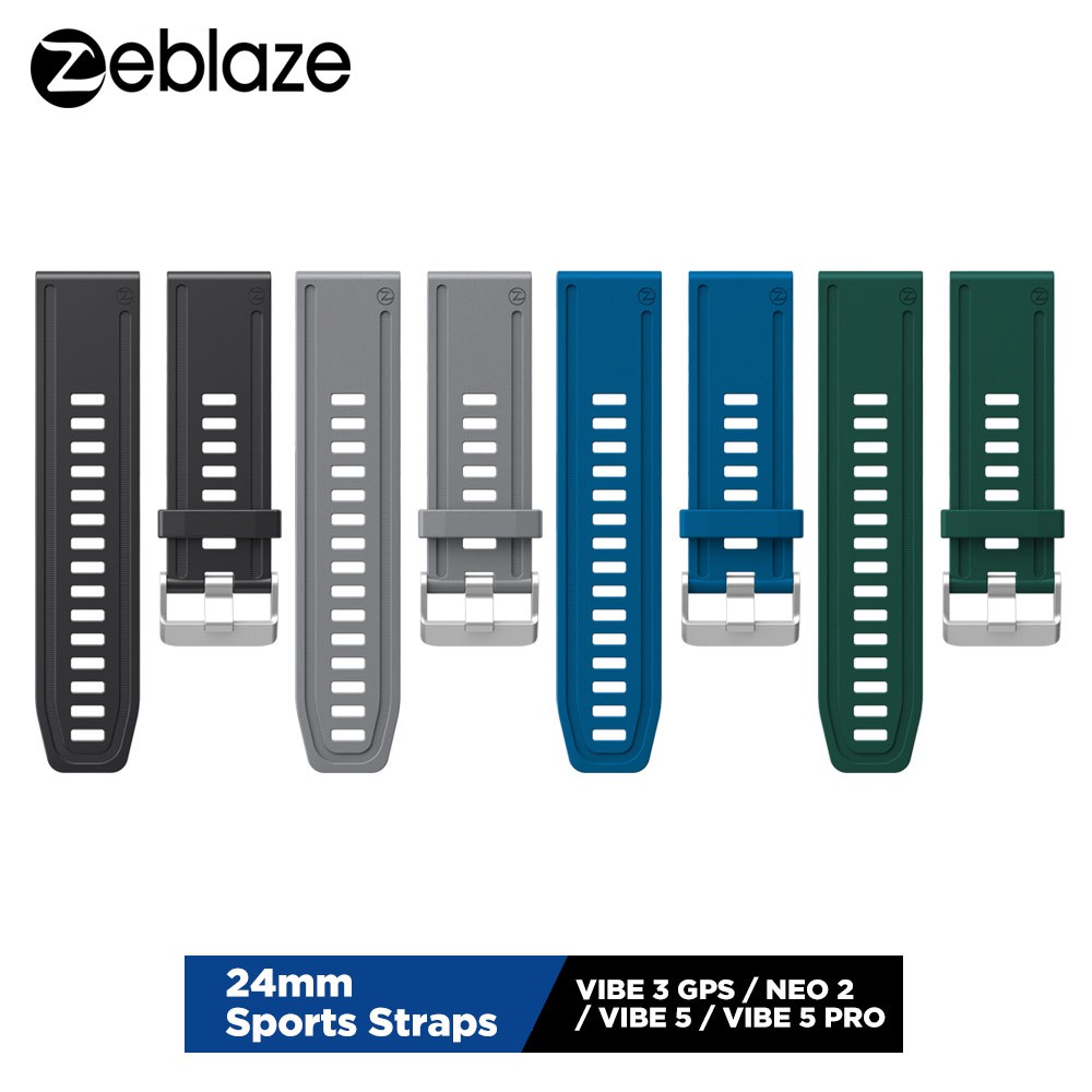 Dây Đeo Đồng Hồ Thay Thế ZEBLAZE Bằng Silicone 24mm Dành Cho VIBE 3 GPS Và NEO 2