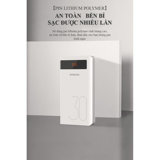 Sạc dự phòng S8-P Dung lượng 30.000mAh, đèn led hiển thị LCD. hỗ trợ sạc nhanh