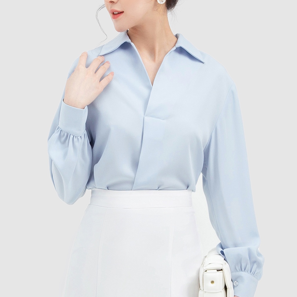 Áo sơ mi nữ thời trang GUMAC kiểu cổ danton AB11019 | BigBuy360 - bigbuy360.vn