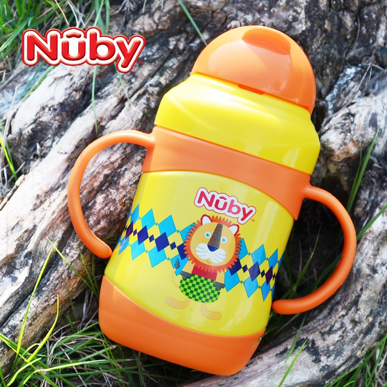 Bình uống nước Nuby giữ nhiệt bằng Inox 360 độ 2 chiều nóng lạnh dung tích 220ml-10222