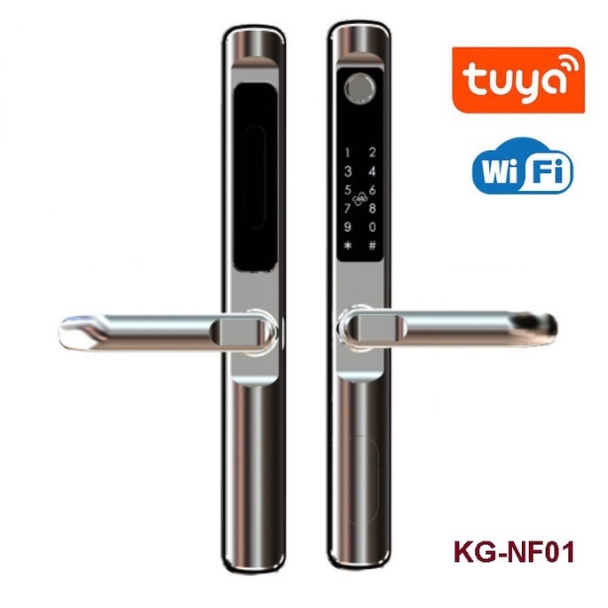 Khoá cửa vân tay cao cấp KG-NF01 Tuya wifi chuyên cho cửa nhôm kính