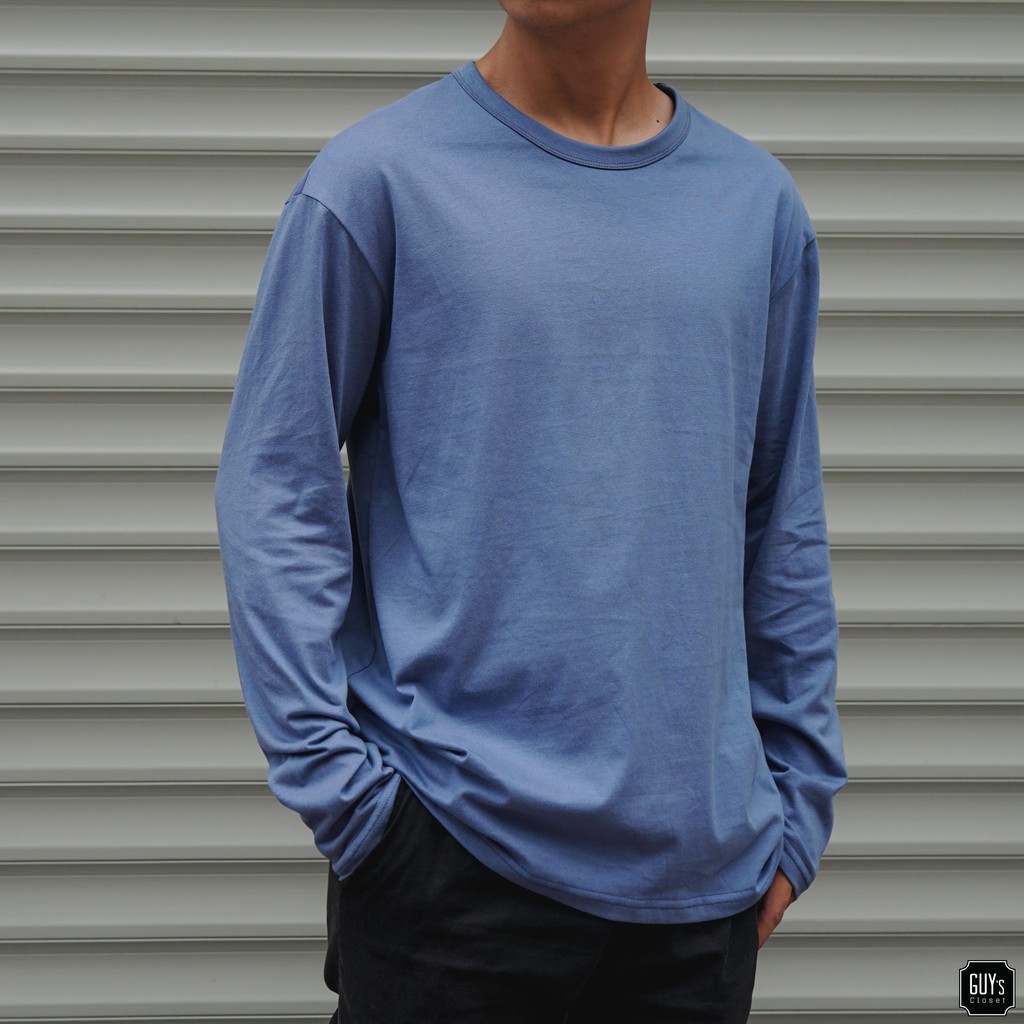 Áo thun unisex dài tay Urban Long Tee GUY's Closet, Cổ tròn, Nhiều màu trẻ trung | BigBuy360 - bigbuy360.vn