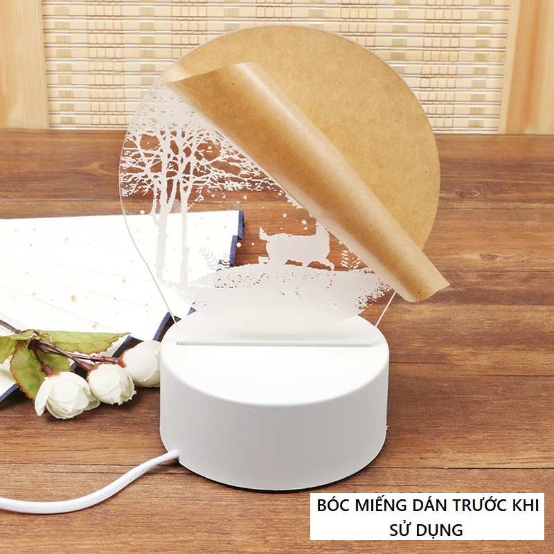 Đèn ngủ 3d để bàn nhiều mẫu hình cute, đèn ngủ led decor trang trí phòng ngủ đẹp