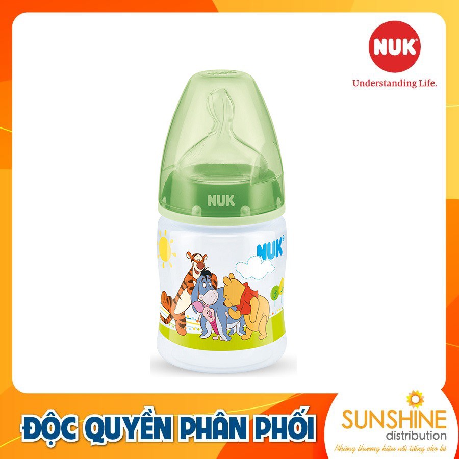 Bình sữa NUK Disney nhựa PP 150ml, 300ml núm ti Silicone S1 - M