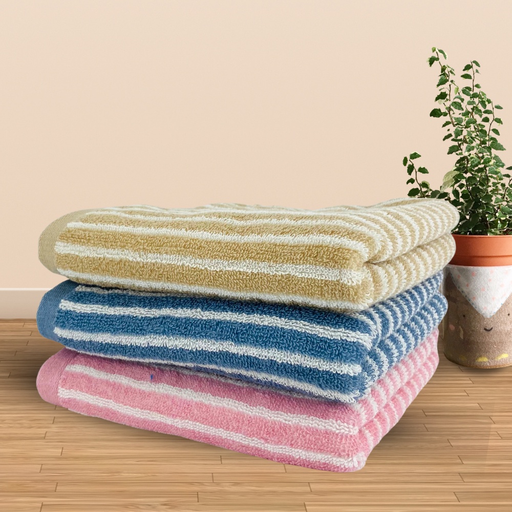 Khăn Tay Cotton Cao Câp Sọc Dọc Thiện Phú 34*34*54g, Khăn Đa Năng S379 Bông Sợi Tự Nhiên Thấm Nước Tốt