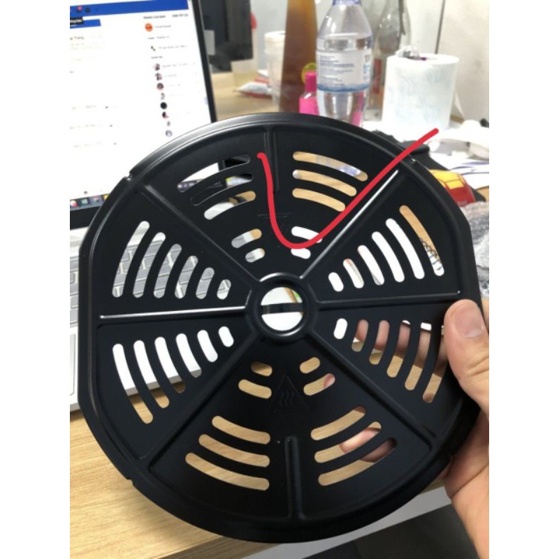 Vỉ chiên cho nồi chiên không dầu 4L Ferroli, Rapido và các loại khác cùng size 19.5 x21cm có chân