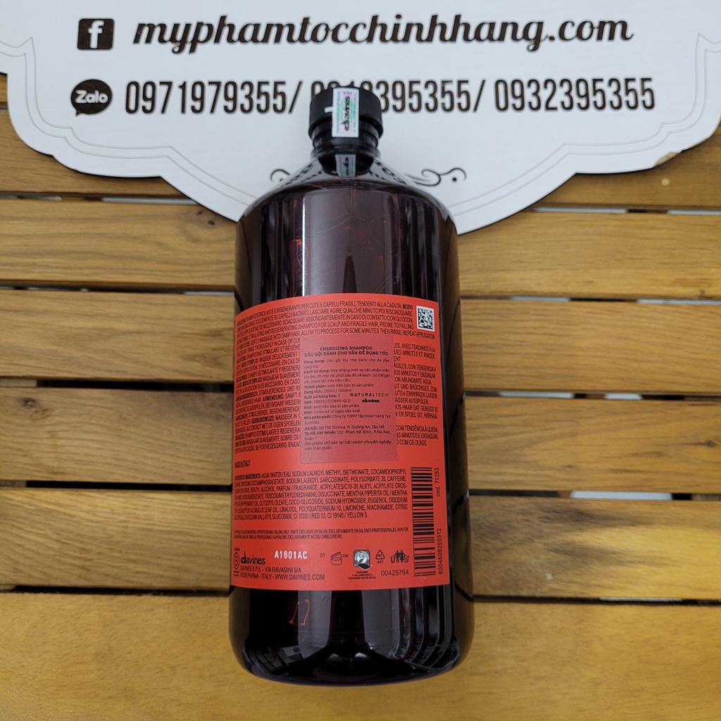 Dầu gội Davines Energizing chống rụng tóc 250ml - 1000ml