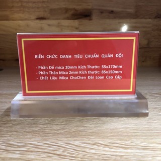 BIỂN CHỨC DANH 02 RÃNH CHUẨN MIKA THÂN 8X15CM