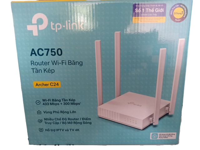 Bộ Phát Wifi TP-Link Archer C24 Băng Tần Kép AC 750Mbps | BigBuy360 - bigbuy360.vn