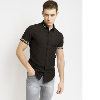 [!*BIG SALE*!] Áo Sơ Mi Slim Fit Thêu Chỉ Vàng Ánh Kim