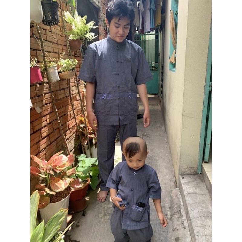 Đồ Lam Đi Chùa 😀 Lanh Tụ Nam Thêu Tui Vải TiCi