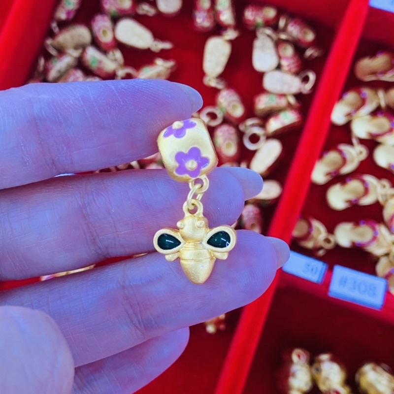 Charm Ong Hồng Tụ Lộc làm vòng DIY