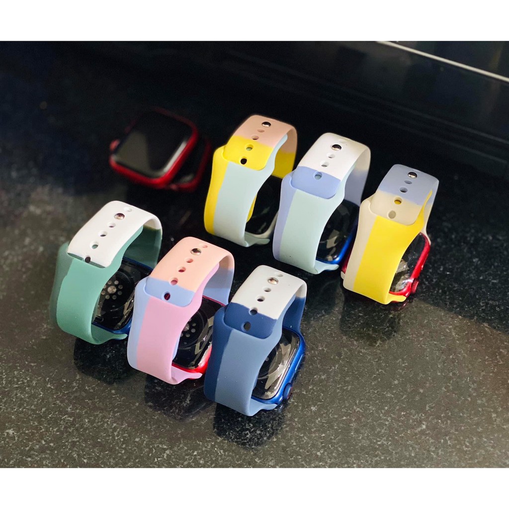 [Hot] Dây cao su Apple Watch sport band phối màu đủ size 38/40/42/44mm