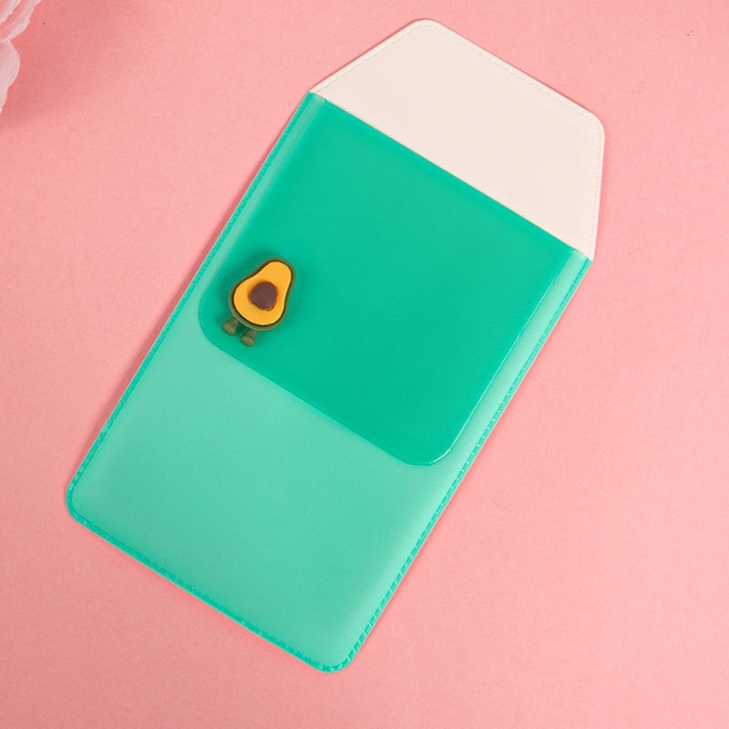 Túi Đựng Bút Bằng PVC Chống Rò Rỉ Họa Tiết Trái Cây Động Vật Hoạt Hình Mini