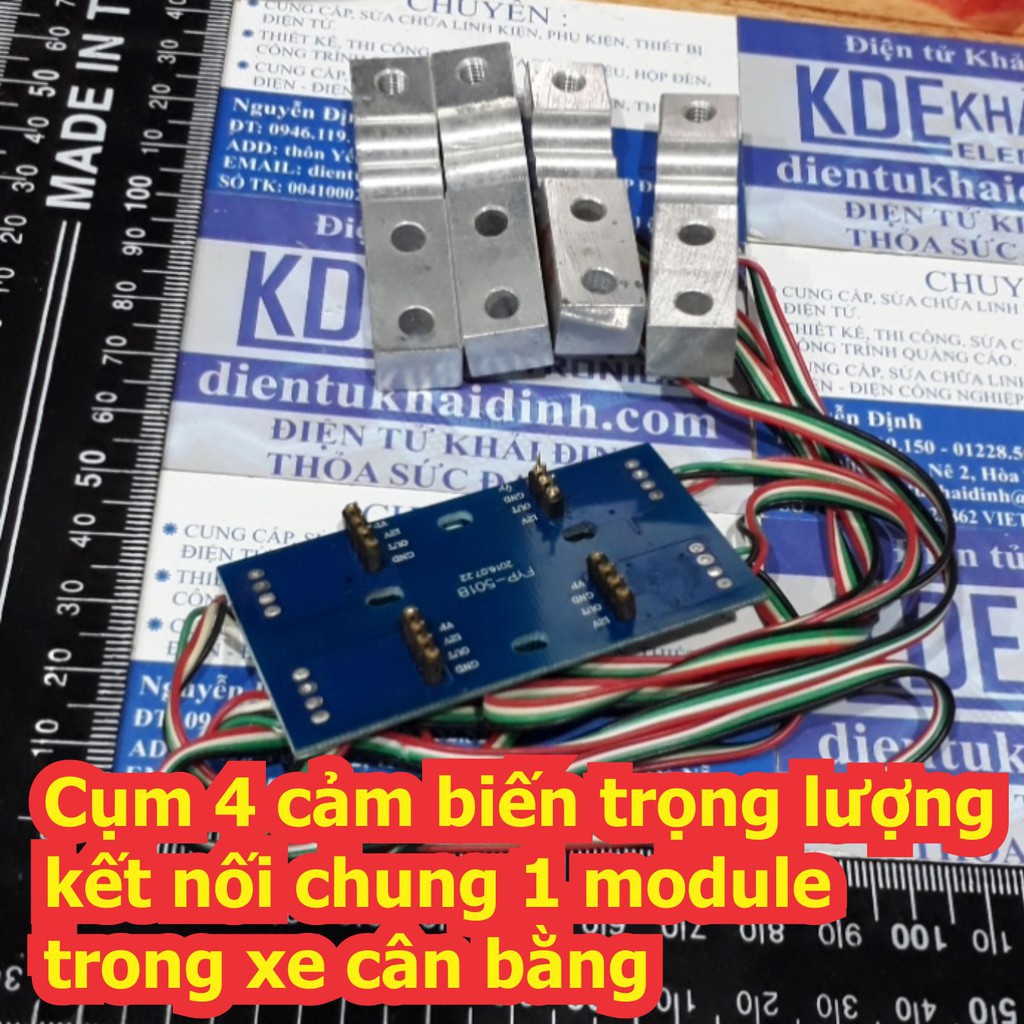 Cụm 4 cảm biến trọng lượng kết nối chung 1 module trong xe cân bằng kde6693