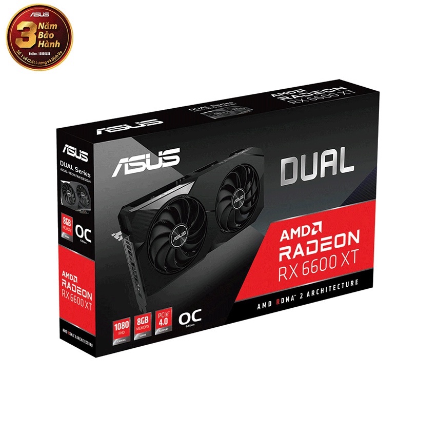 Card Màn Hình ASUS Dual Radeon RX 6600XT OC Edition 8GB GDDR6