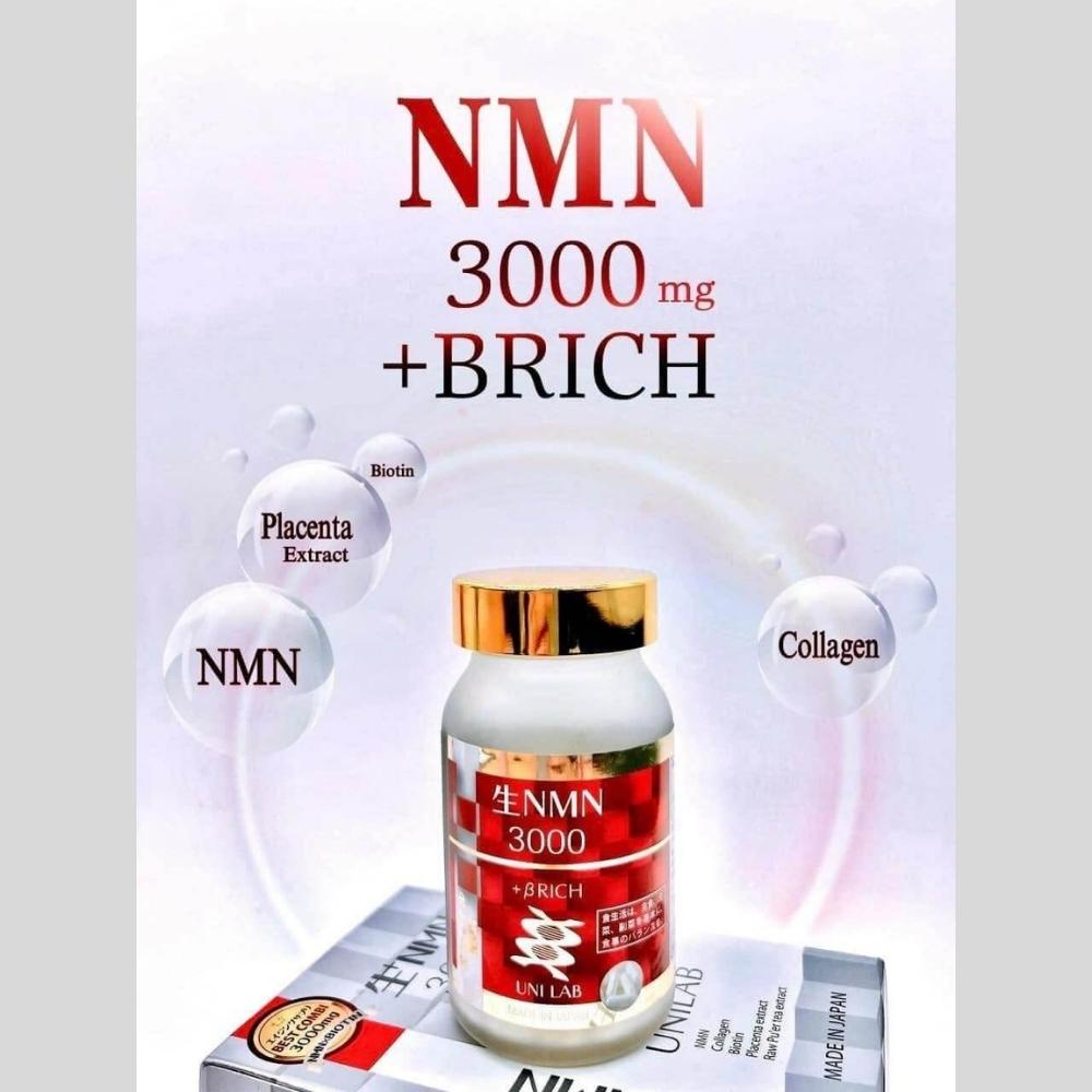 Viên Uống NMN Biotin 3000-Brich Unilab Nhật Bản Chính Hãng- Hộp 60 Viên