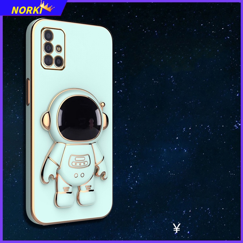 Ốp Điện Thoại Silicon Mềm Có Giá Đỡ Hình Phi Hành Gia Cho Samsung Galaxy A02 A02S A21S A11 A31 A51 A71 A20 A30