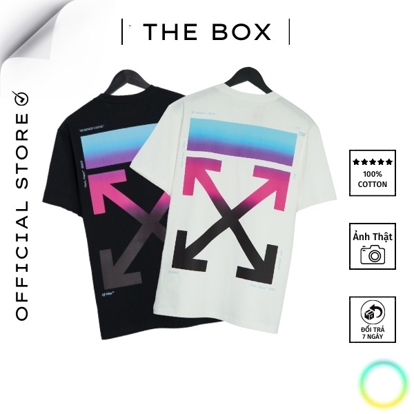 Áo Thun OFF-WHlTE Gradient S/S Unisex Form Rộng  || THE BOX STUDIO