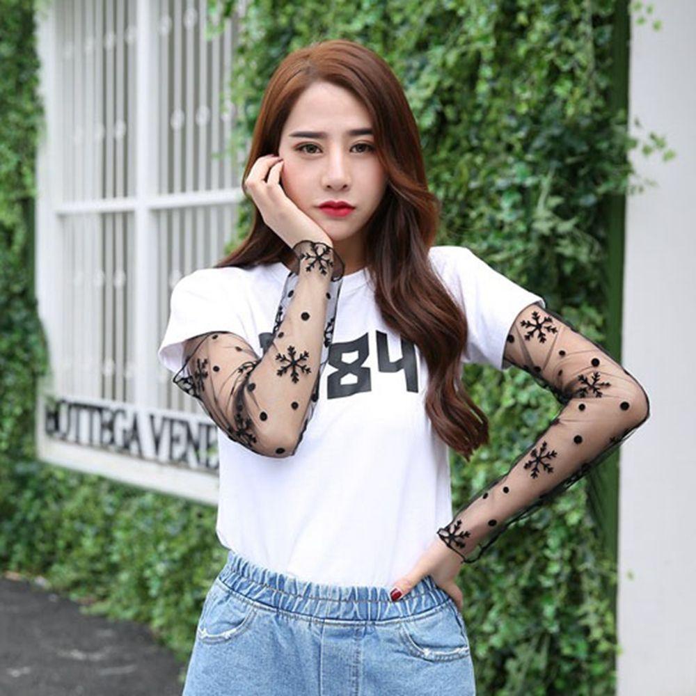 Găng Tay Ren Giữ Ấm Cánh Tay Chống Nắng Tiện Dụng Cho Nữ Khi Lái Xe