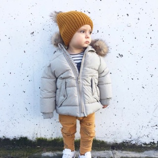 Áo phao zara mũ lông dư xịn 100%