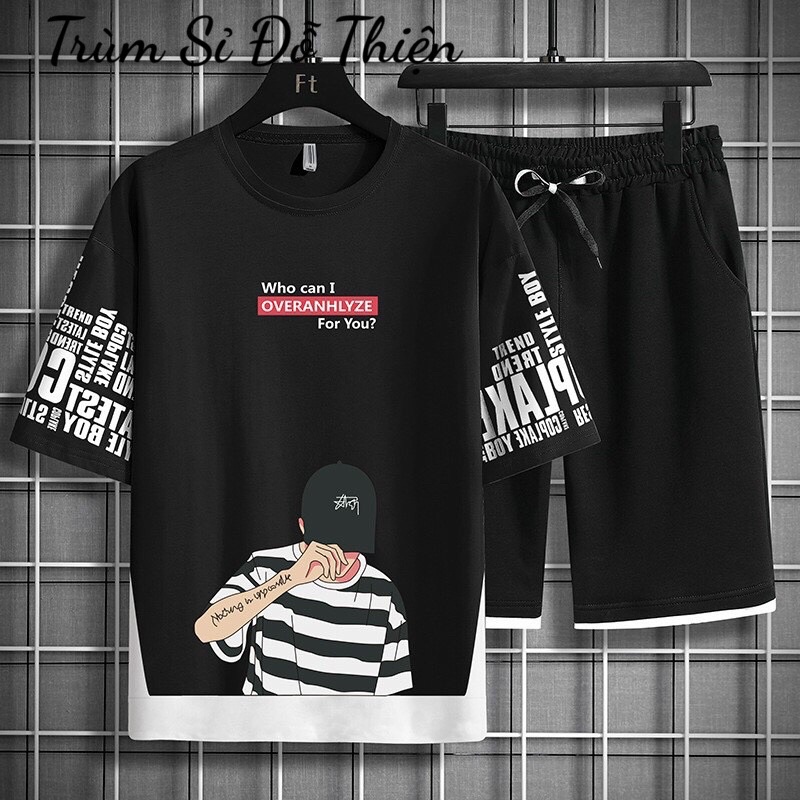 Bộ mặc nhà nam WHO I CAN mùa hè- độ bộ cộc tay siêu mát thể thao tập gym đều đẹp