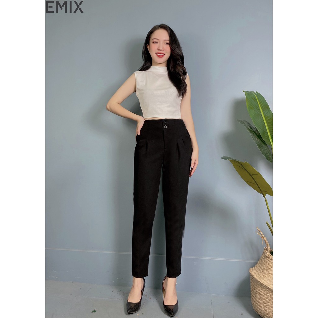 Quần baggy xếp ly cạp cao EMIX | BigBuy360 - bigbuy360.vn