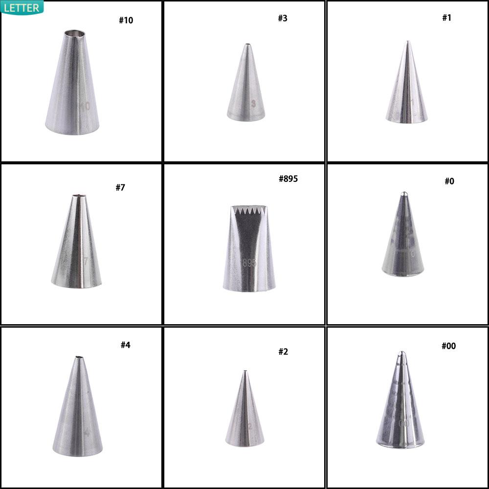 Set 1/7 Vòi Bắt Kem Trang Trí Bánh Bằng Thép Không Gỉ