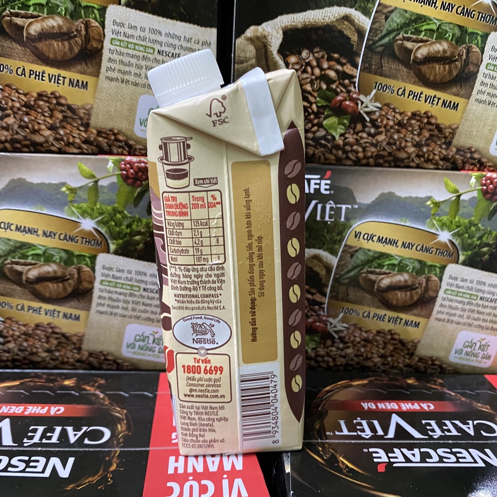 Cà Phê Sữa Đá uống liền NESCAFE hộp 200ml