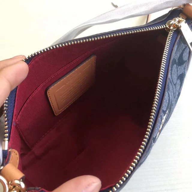 TÚI THUYỀN VẢI CHAMBRAY XANH LAM 2 QUAI ĐEO