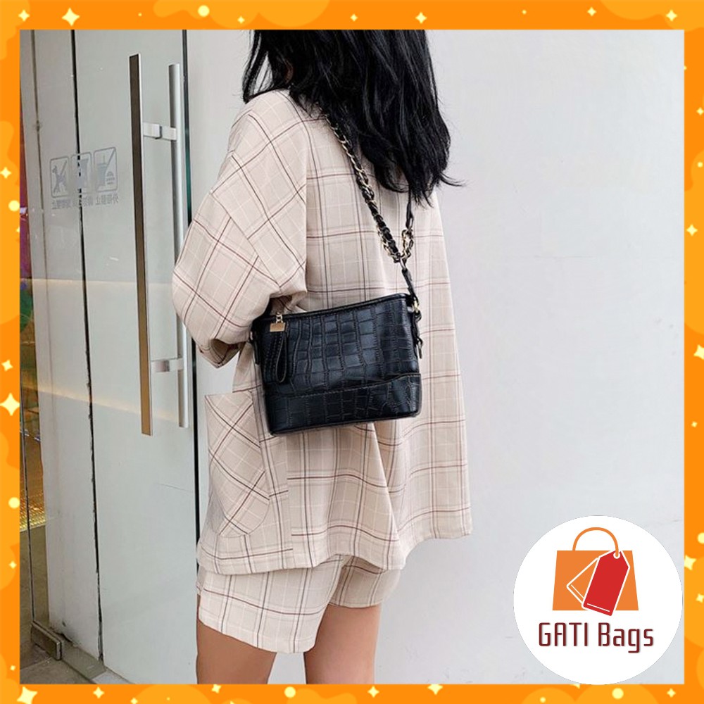 Túi Xách Nữ 💖𝐅𝐑𝐄𝐄 𝐒𝐇𝐈𝐏💖 Túi Đeo Chéo Nữ Chất Da Vân Cá Sấu Hàng Cao Cấp Size 21CM (TDC-71)