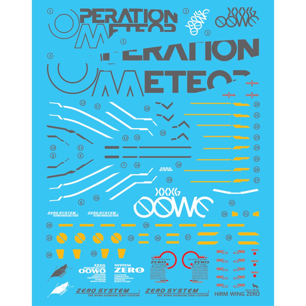 Decal nước Hologram - Hires Wing Zero Custom