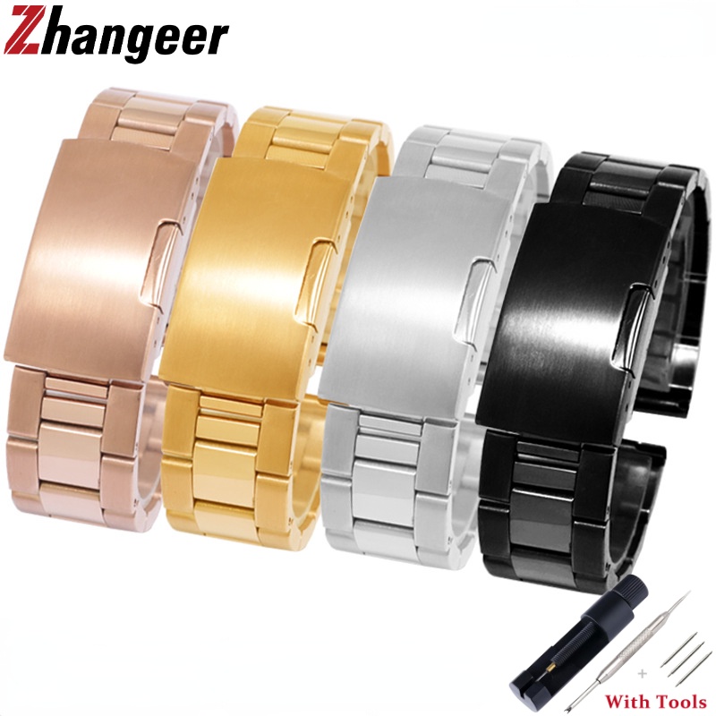 Dây Đeo Đồng Hồ Bằng Thép Không Gỉ 16mm 18mm 20mm 22mm 24mm 26mm 28mm 30mm