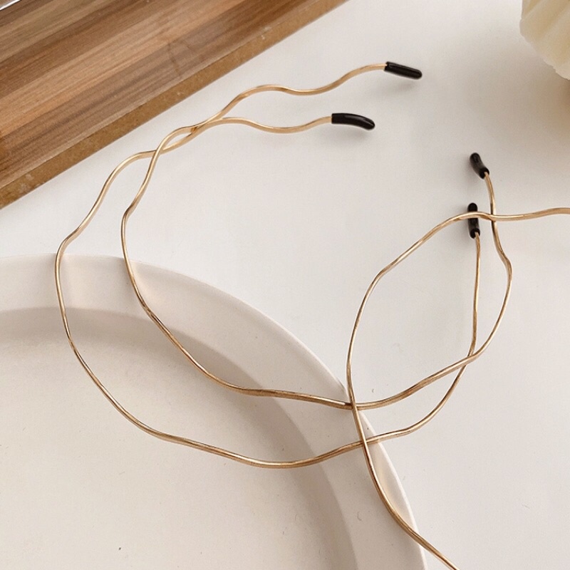 Bờm kim loại gợn sóng phong cách Hàn Quốc xinh xắn Dành cho Nữ