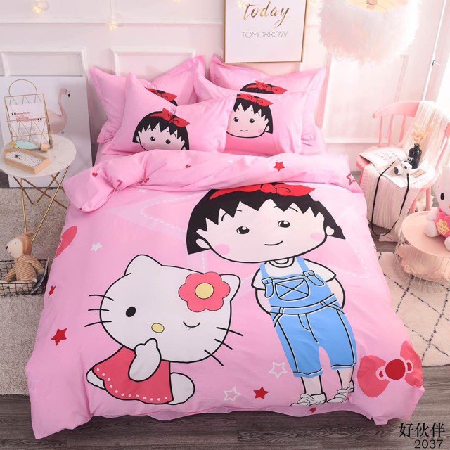 Trọn bộ chăn ga gối cotton 3D