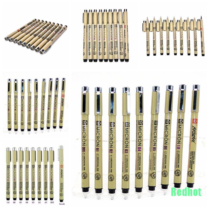 Bộ Bút Vẽ 9 Đầu Cọ Siêu Nhỏ 005 01 02 03 04 05 08 1.0 9x Pigma Micron 005 01 02 03 04 05 08