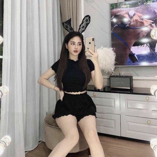 Set bộ ❄ FREESHIP ❄ áo tay ngắn cuốn biên thời trang XIXO mã SET0006